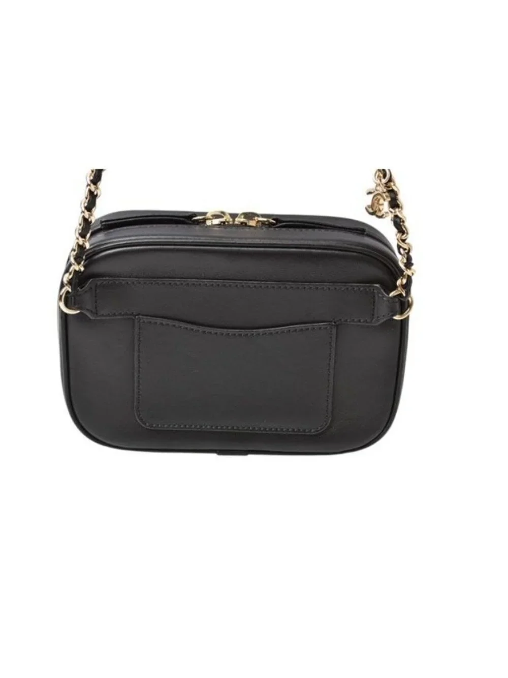 Chanel Belt Bag Chain Pouch Waist Black Gold Hardware